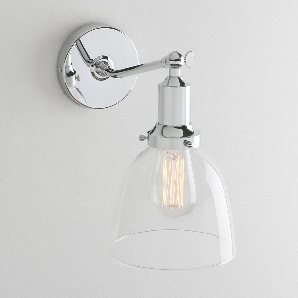 Lavelle - Aplique de pared con cúpula de cristal