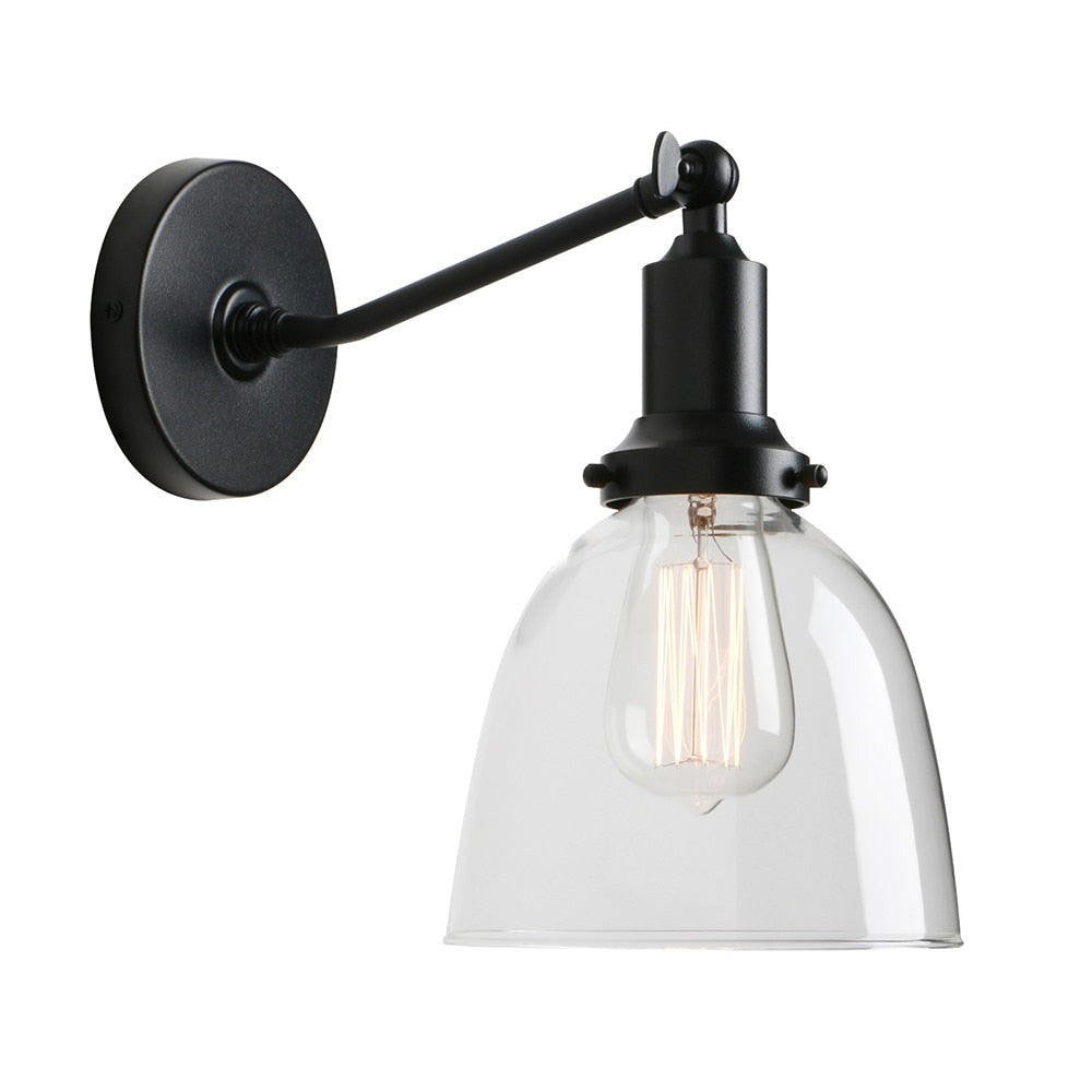 Lavelle - Aplique de pared con cúpula de cristal