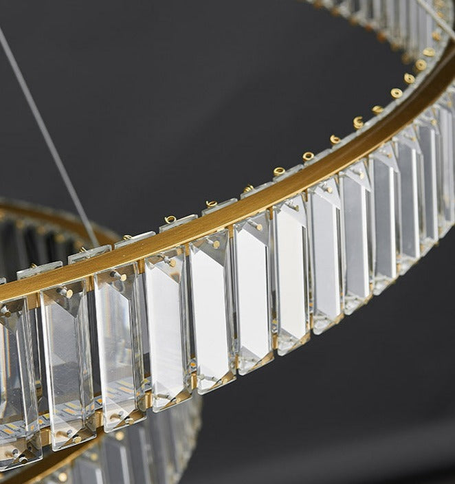Justine - Lustre moderne en cristal et verre