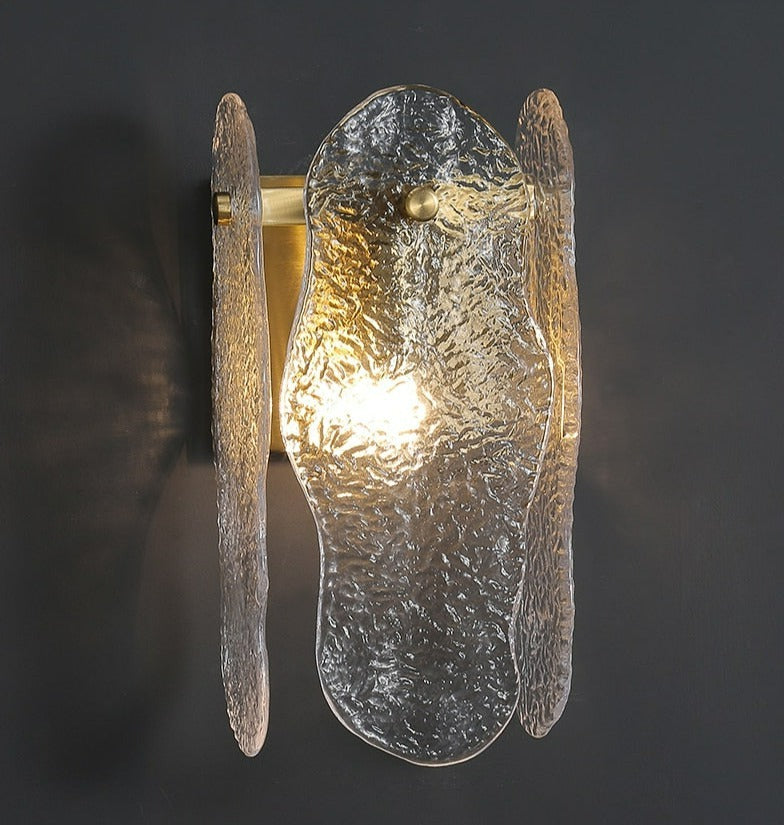 Parisa - Applique murale contemporaine en verre et cuivre