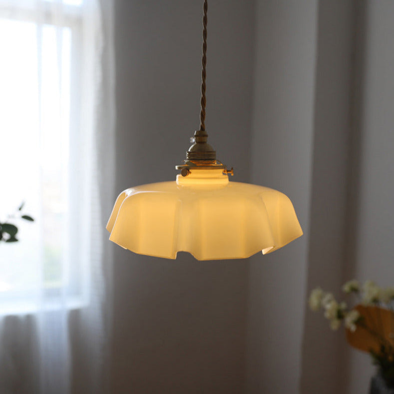 Violet - Suspensions et plafonniers en verre à fleurs