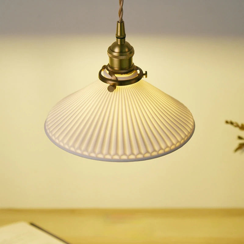 White Ceramic Light Fixture