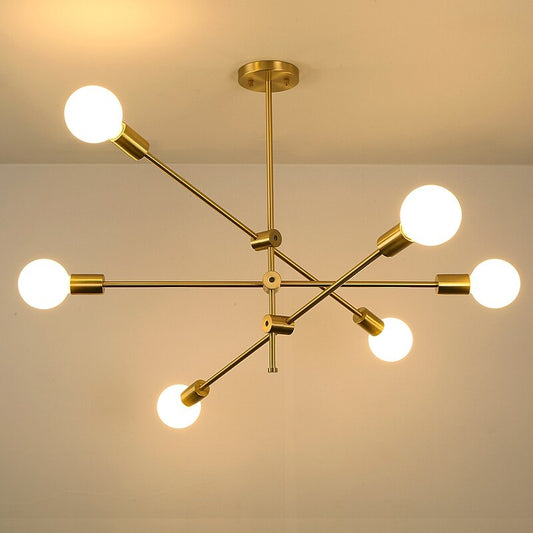 modern multi-bulb multi-direction pendant light fixture