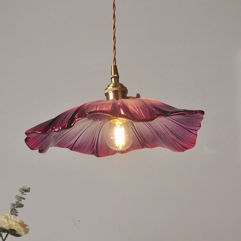 Floral Glass Pendant Light