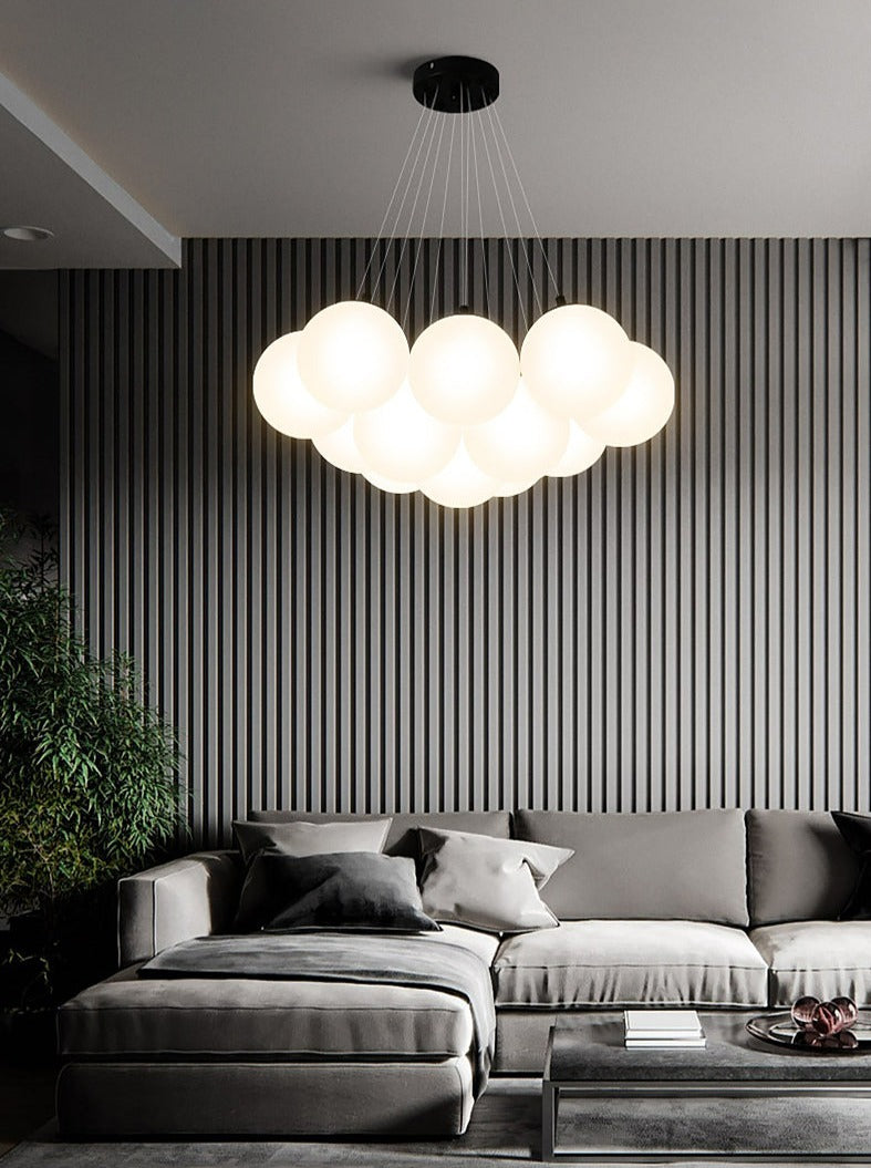 Dex - Lustre globe moderne en verre dépoli