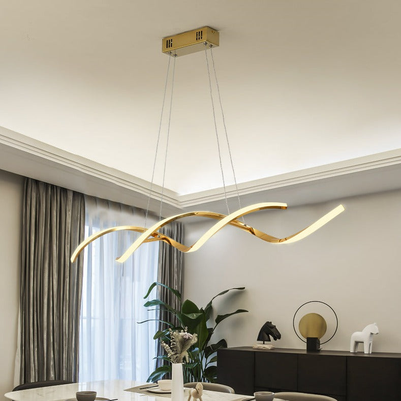 Luminaire suspendu hélicoïdal moderne