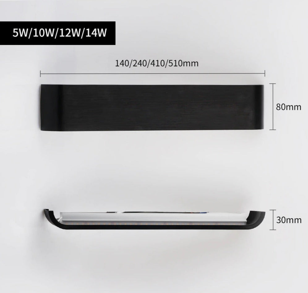 Original LED Wall Lamp Dimensions