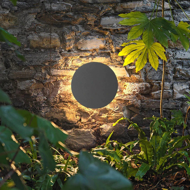 Modern Outdoor Wall LED Disc Lights