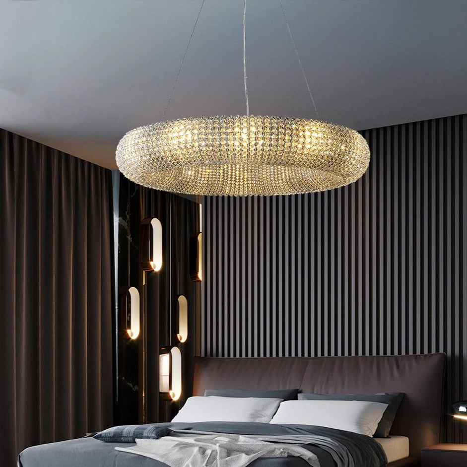 Luxury Gold Glass Chandelier