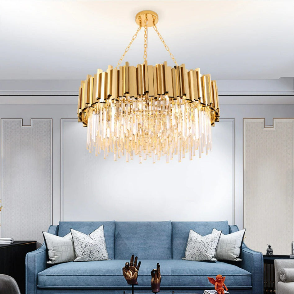 Aleta - Modern Glass Crystal Chandelier