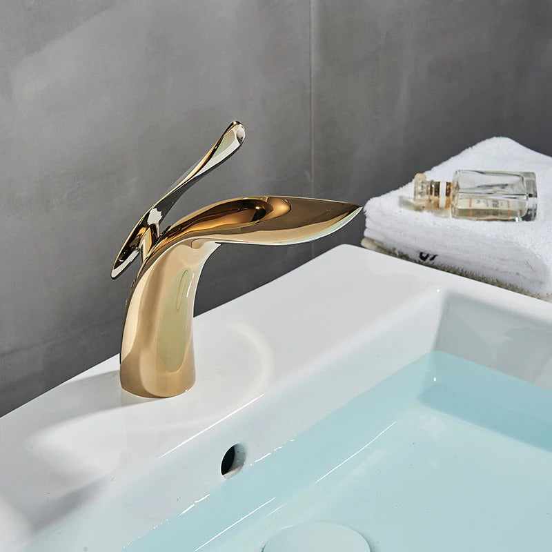 Polished Gold Bathroom Faucet