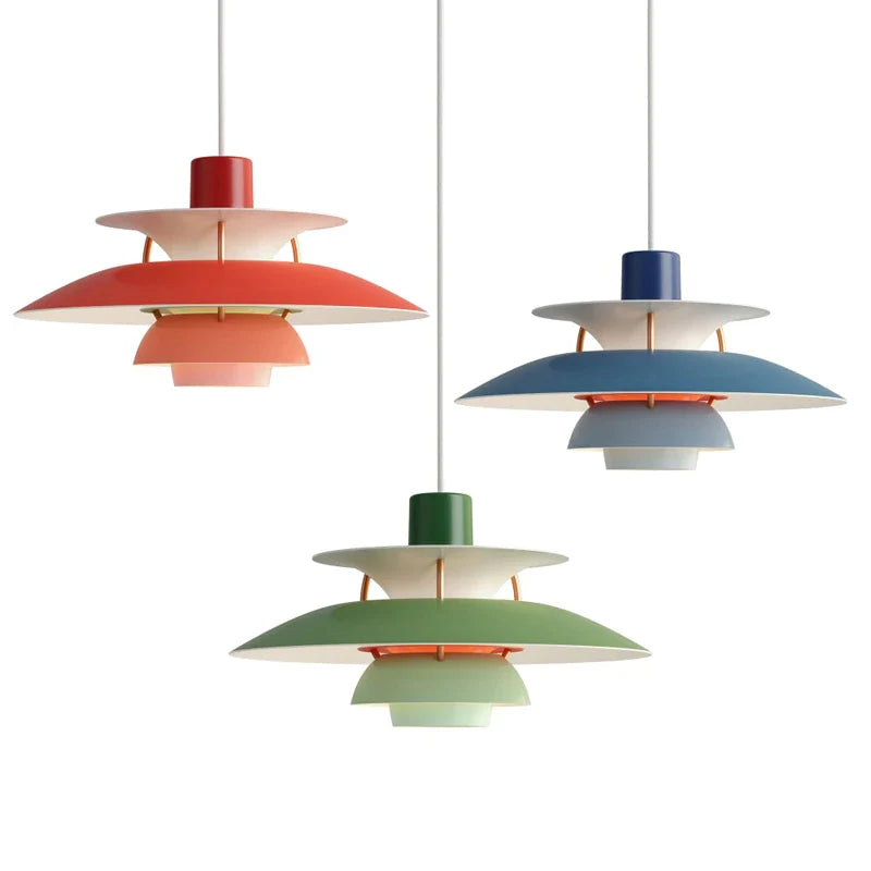 Ozella colorful layered modern pendant lights