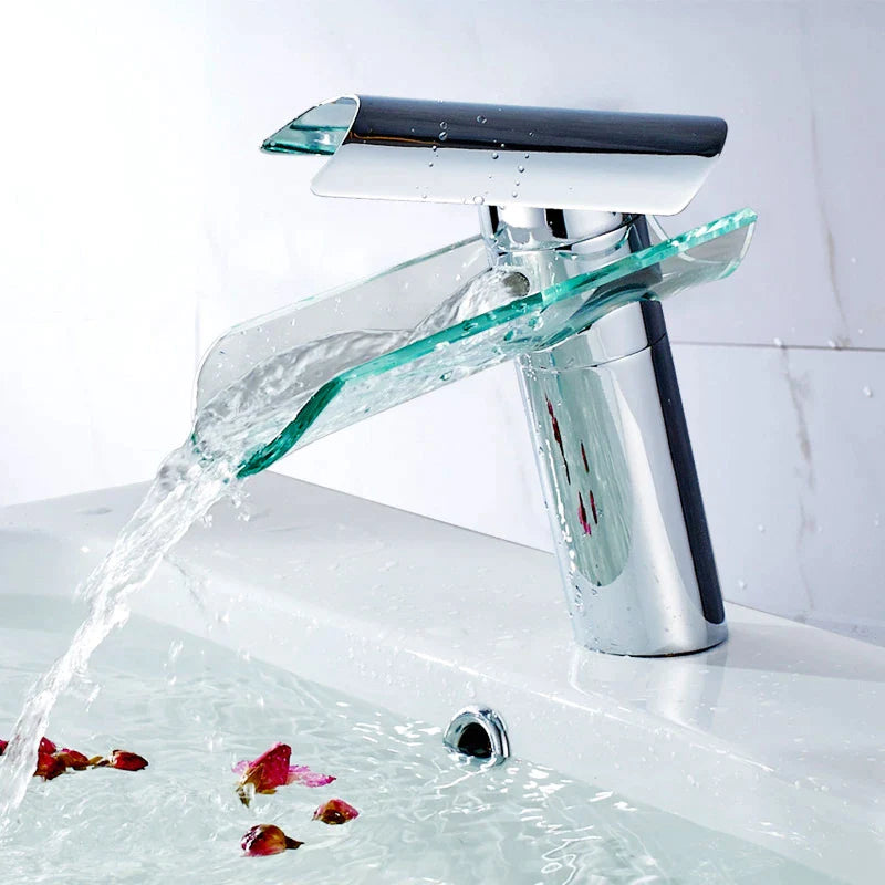 Modern Glass Waterfall Faucet