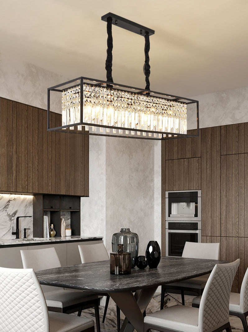 kitchen dining table kitchen island modern glass crystal chandelier