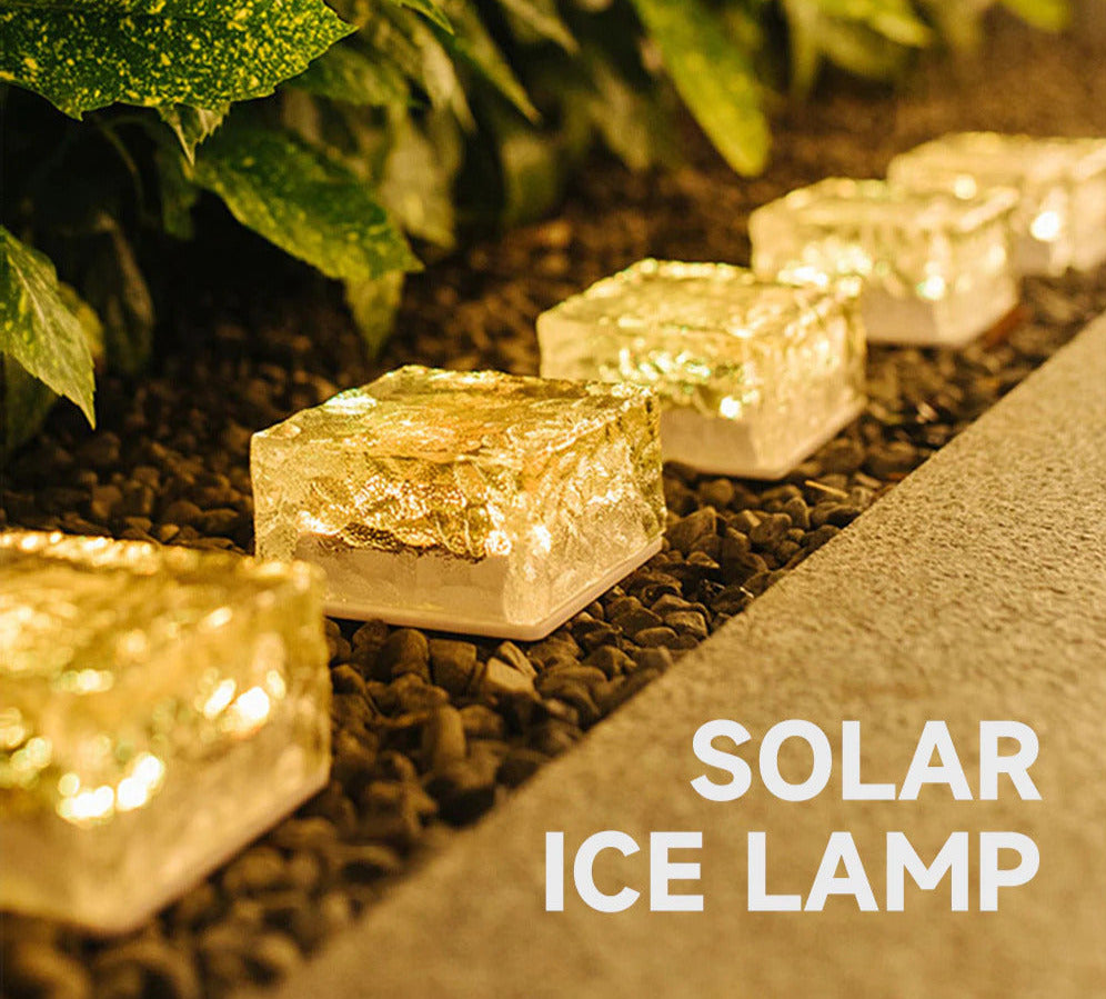 Luces LED solares de cubo de hielo para exteriores
