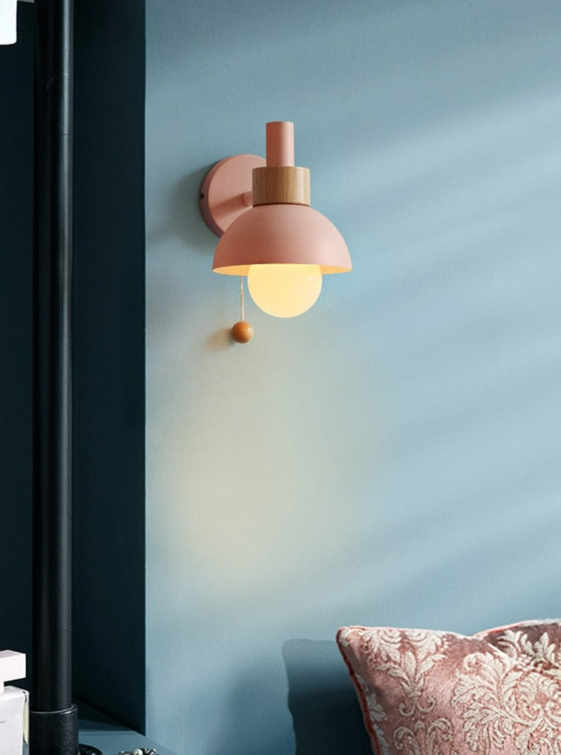 pull switch colorful wall light fixture