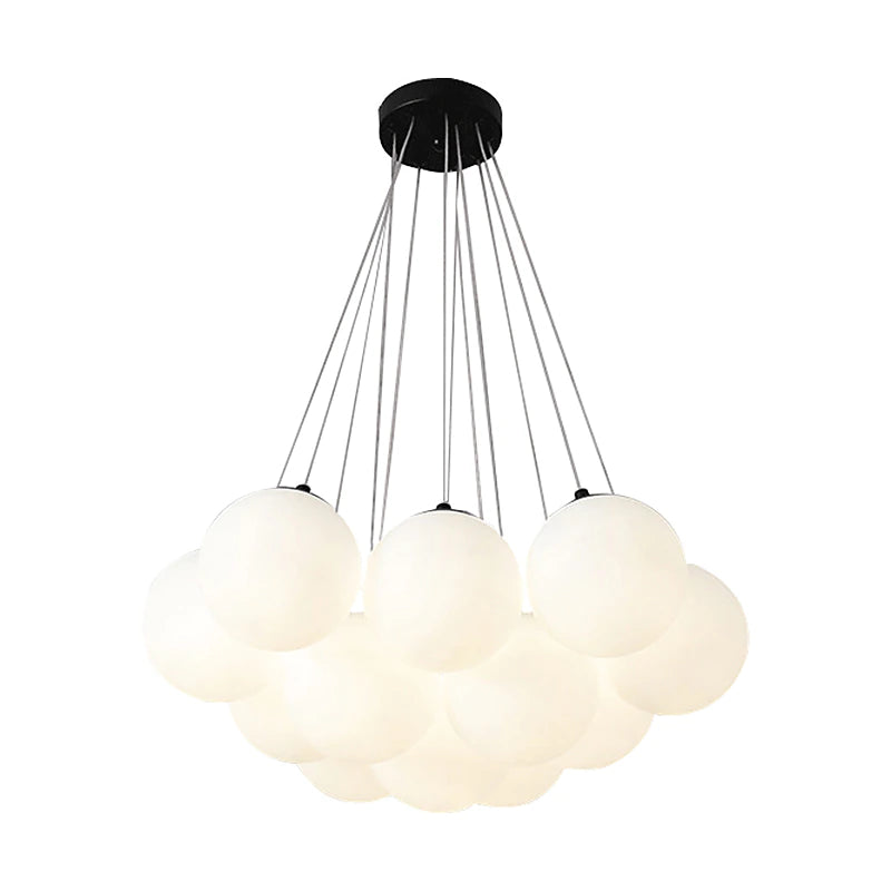 Dex - Lustre globe moderne en verre dépoli