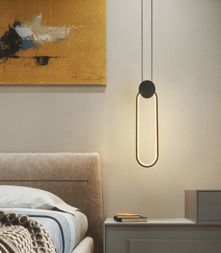 Luces colgantes de anillo LED modernas