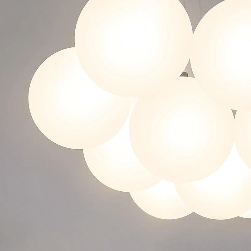 Dex - Lustre globe moderne en verre dépoli