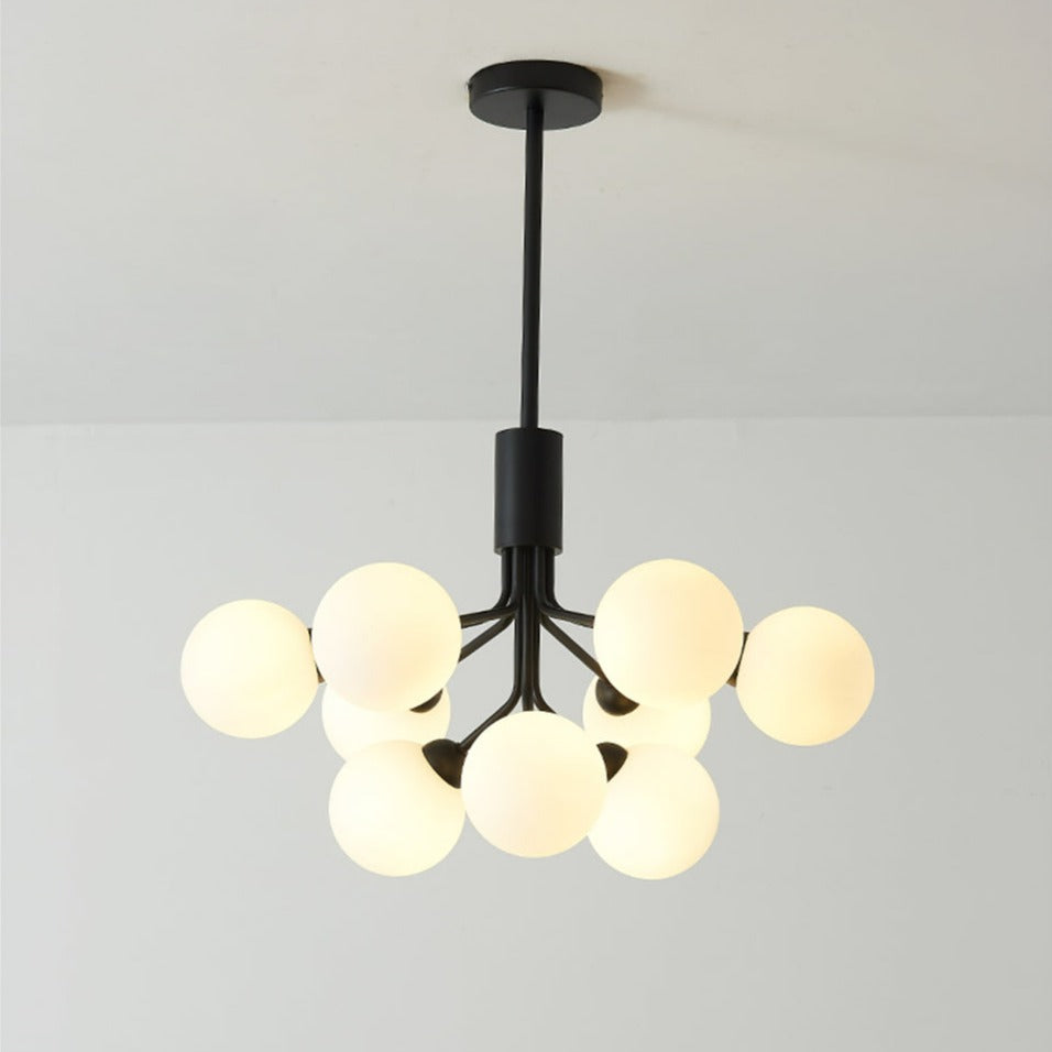 Elena - Lustre moderne en forme de globe en verre