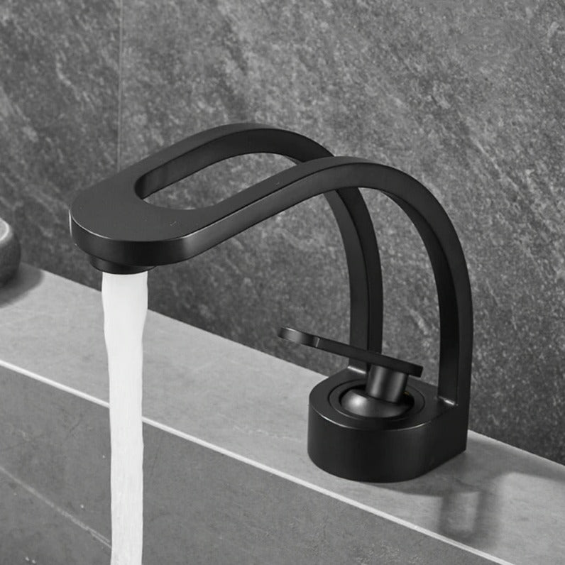 Ogden - Grifo de baño moderno curvo de doble canal