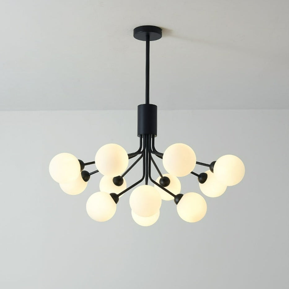 Elena - Lustre moderne en forme de globe en verre