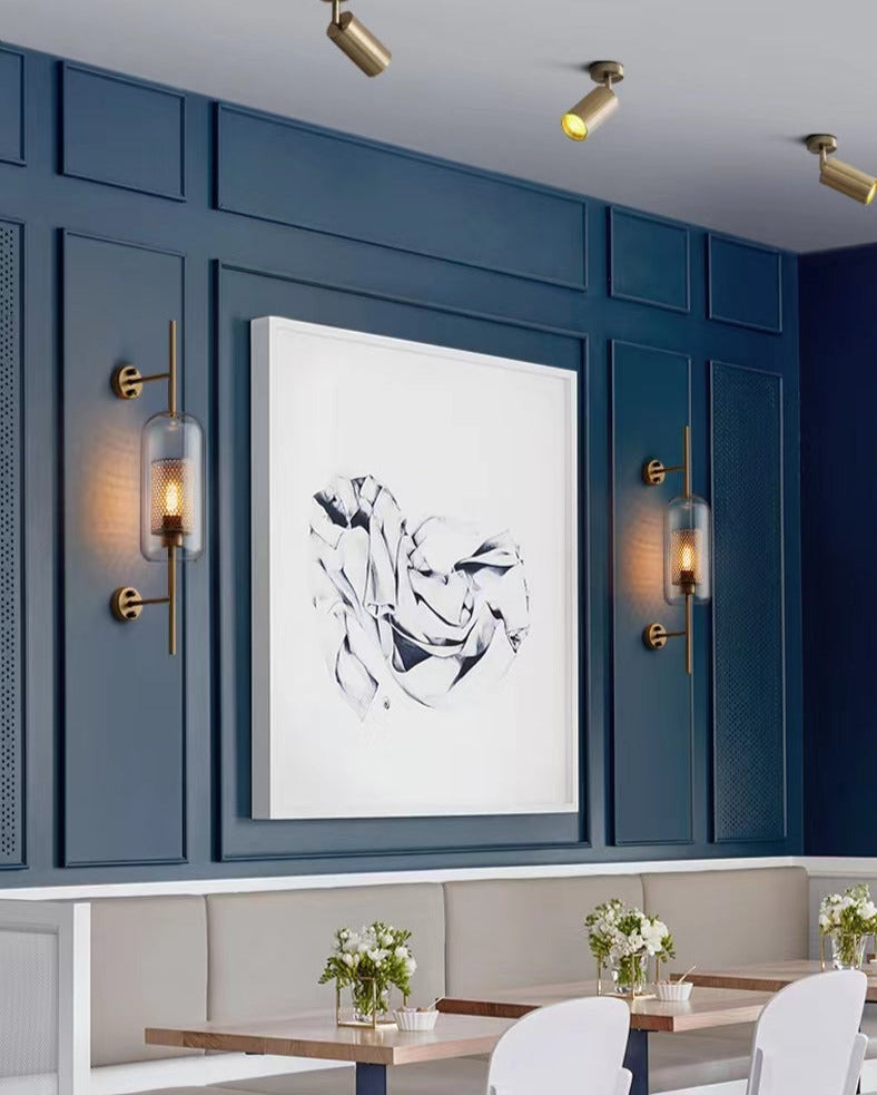 modern glass globe restaurant wall lighting