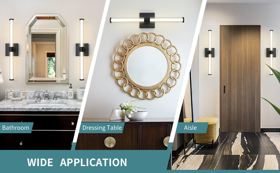 Aplique de pared/tocador LED de dos focos