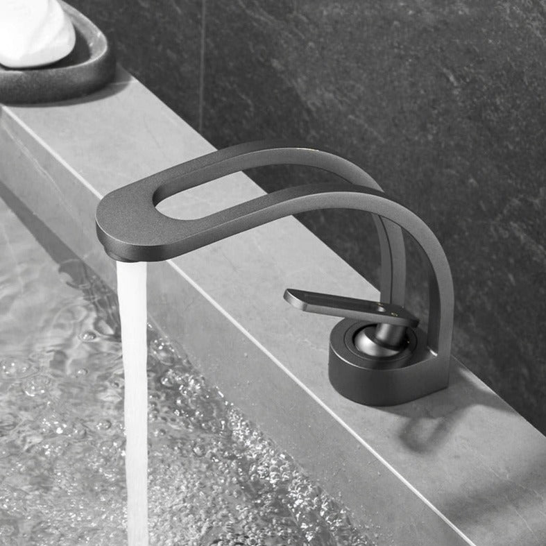 Ogden - Grifo de baño moderno curvo de doble canal