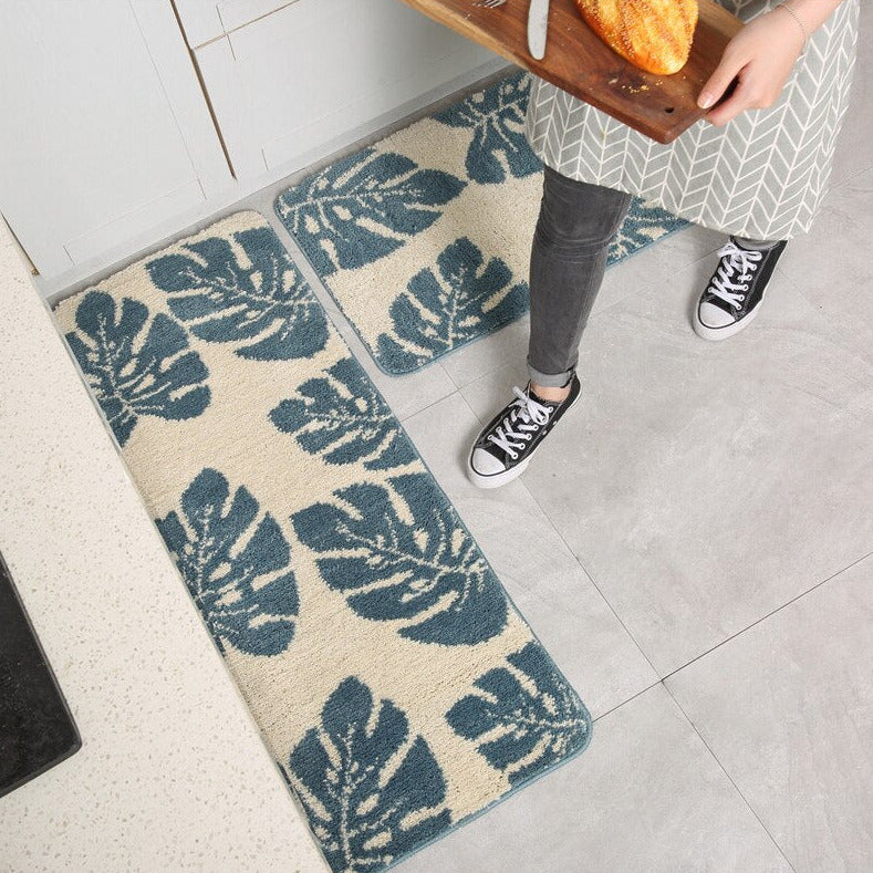 Alfombra de baño y suelo con diseño de selva tropical