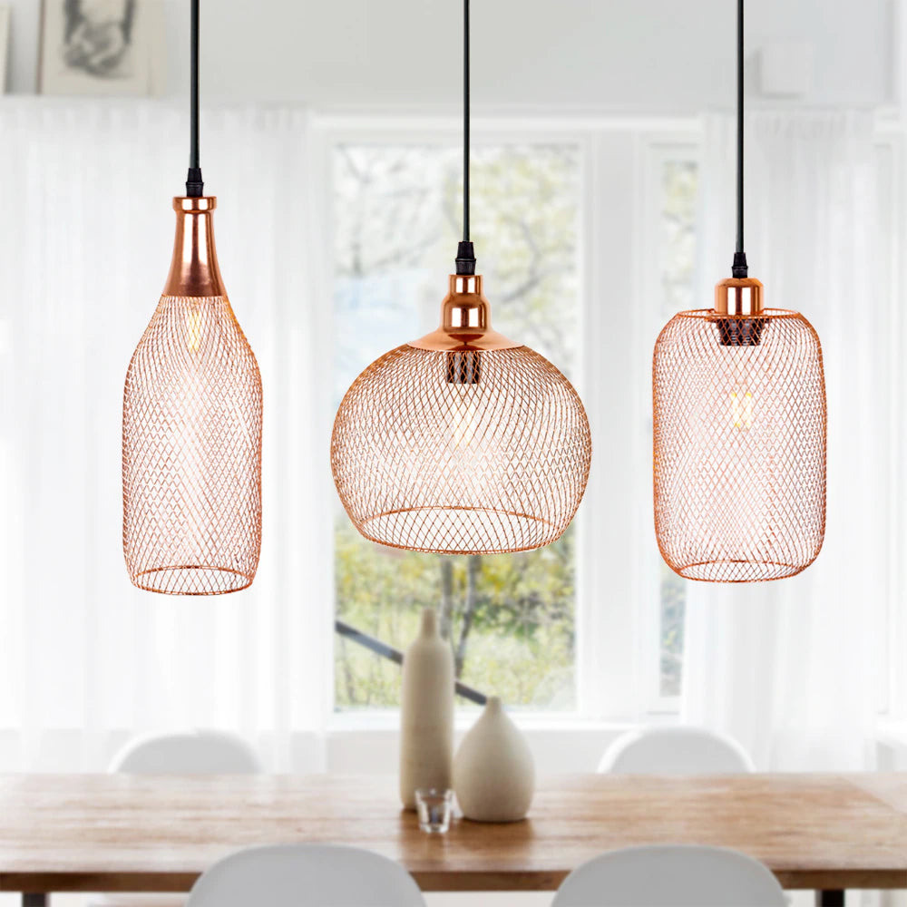 kitchen island retro style rose gold pendant light fixtures