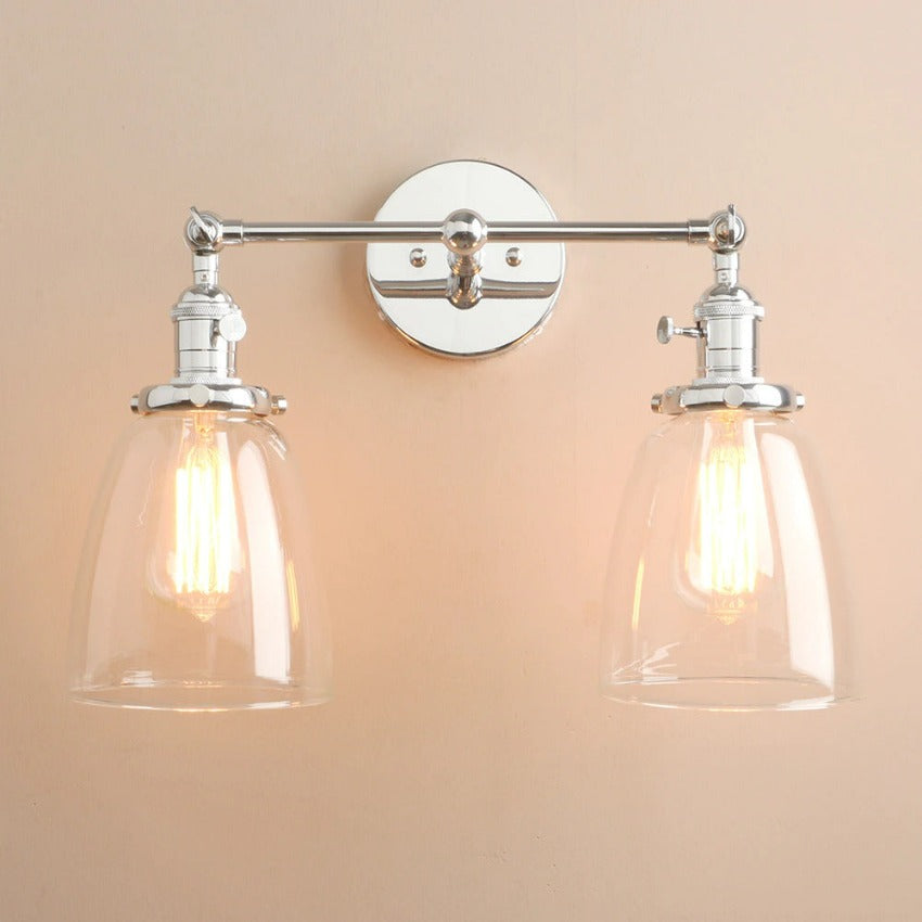 Modern Vintage Chrome Wall Light Fixture