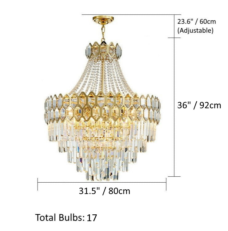 Cassius - Lustre en cristal de verre de luxe