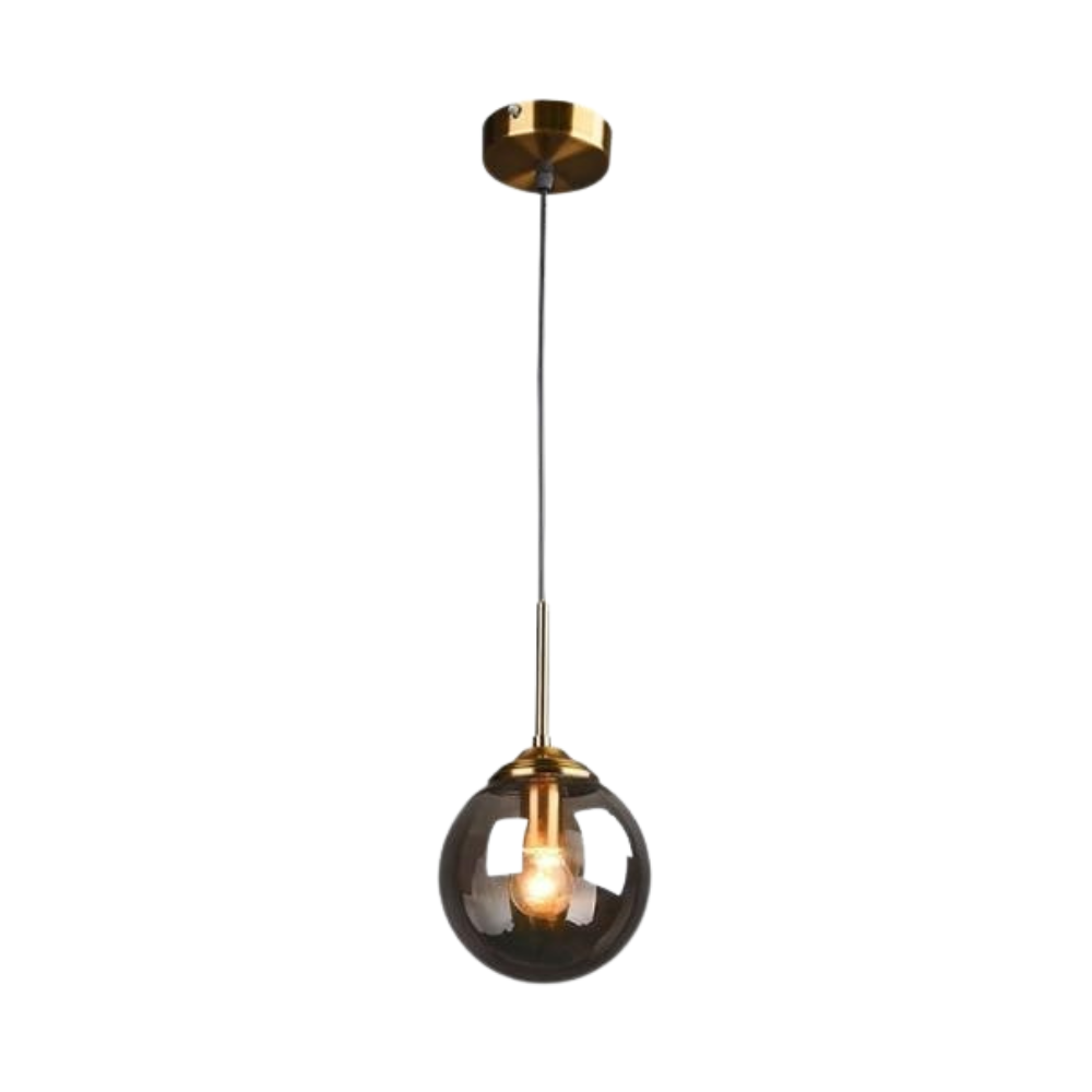 Lámparas colgantes vintage con forma de globo de cristal