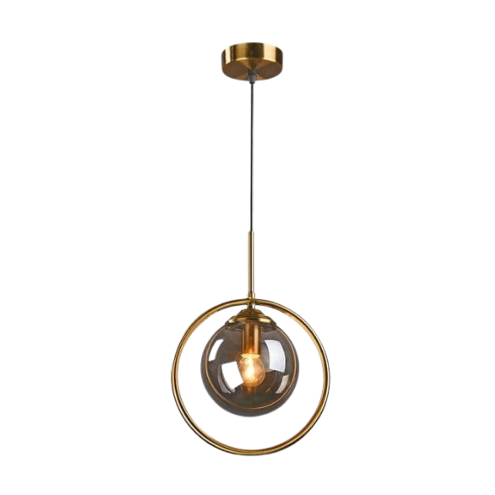 Lámparas colgantes vintage con forma de globo de cristal