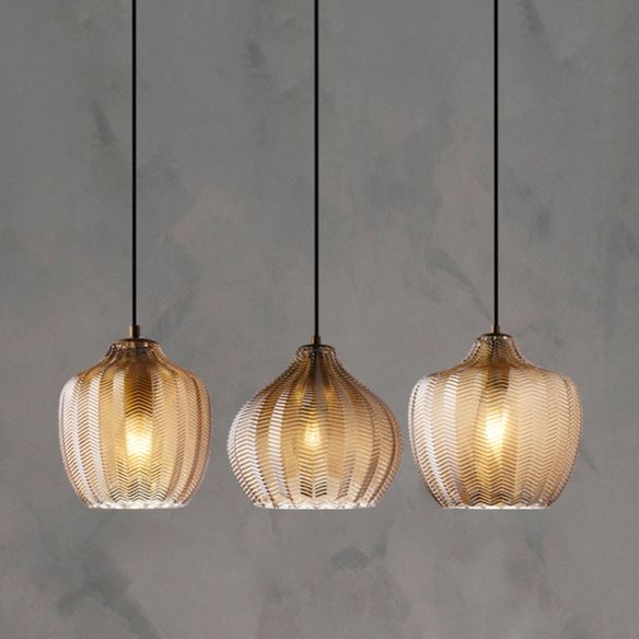 Jasper - Suspensions en verre texturé