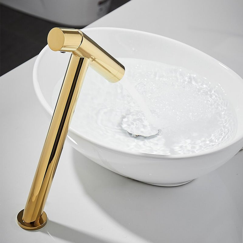 Tall Modern Single Handle Bathroom Faucet