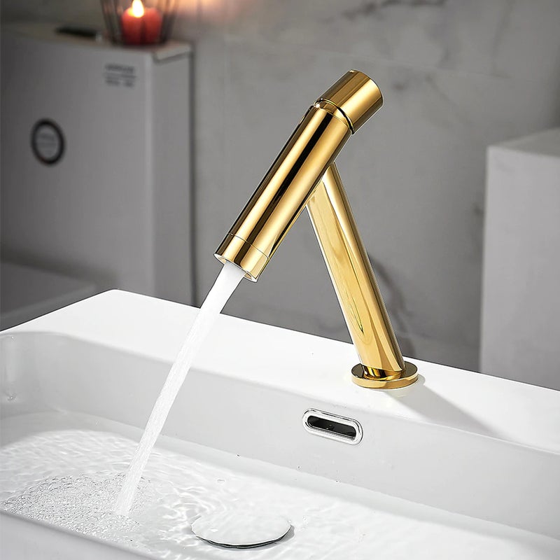 Polished Gold Single Handle Bathroom Faucet