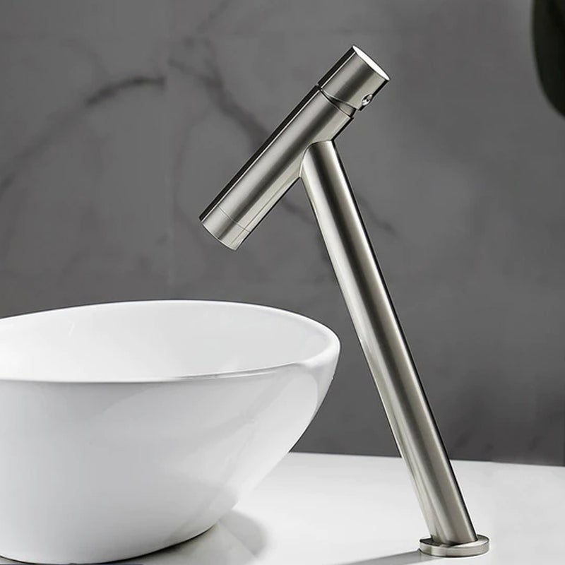 Tall Brushed Nickel Bathroom Faucet for Basin Sinks