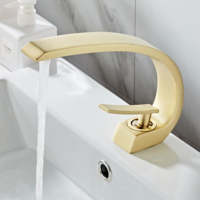Curved Bathroom Faucet