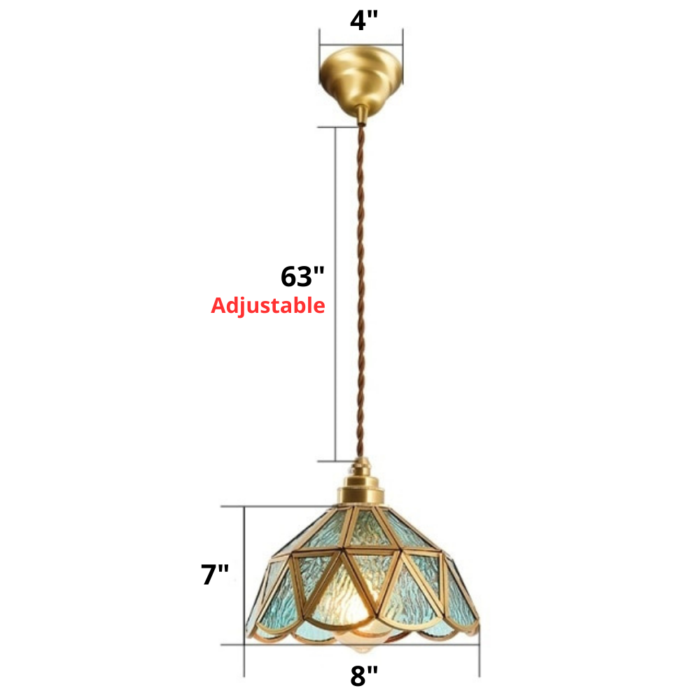 Suspensions vintage en vitrail