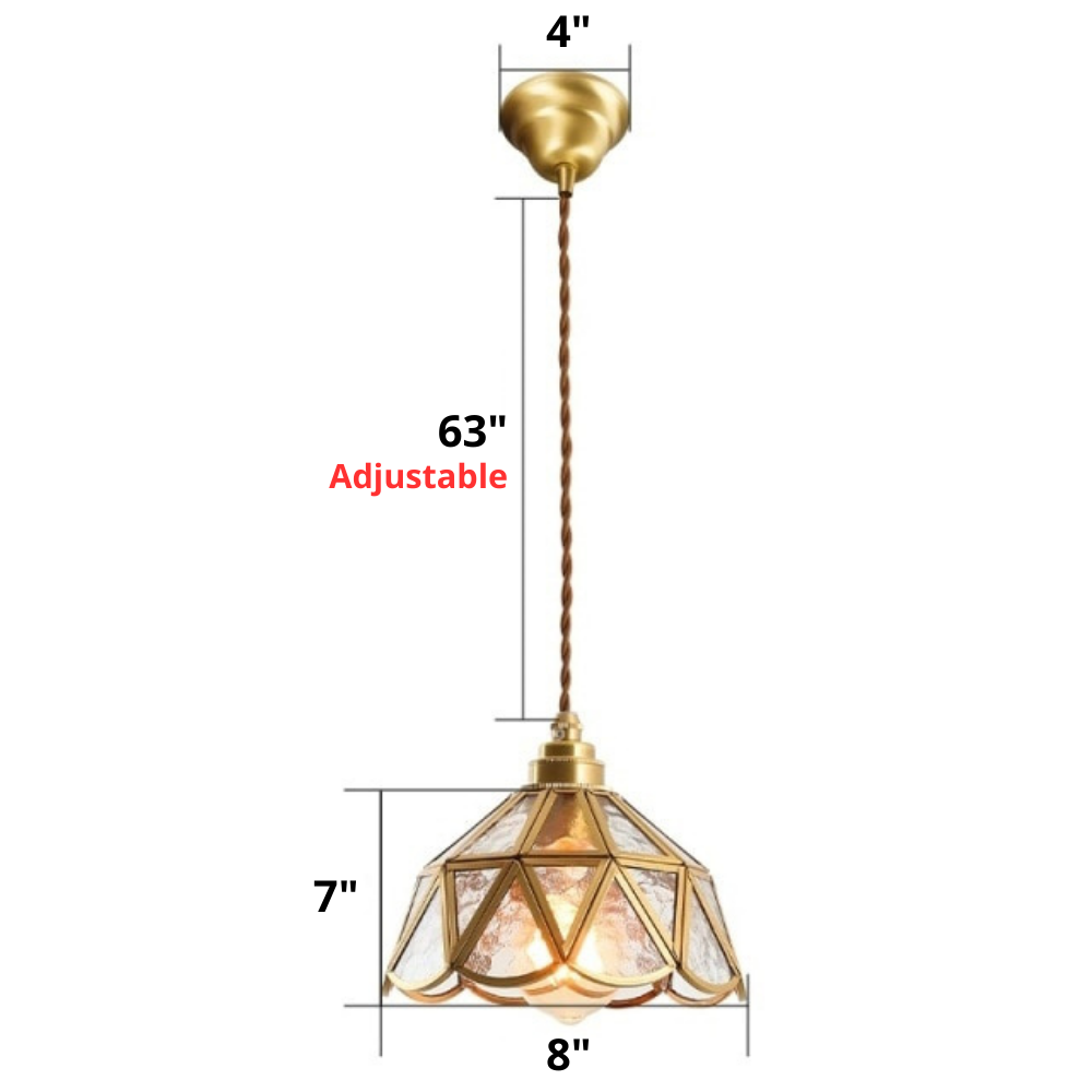 Suspensions vintage en vitrail