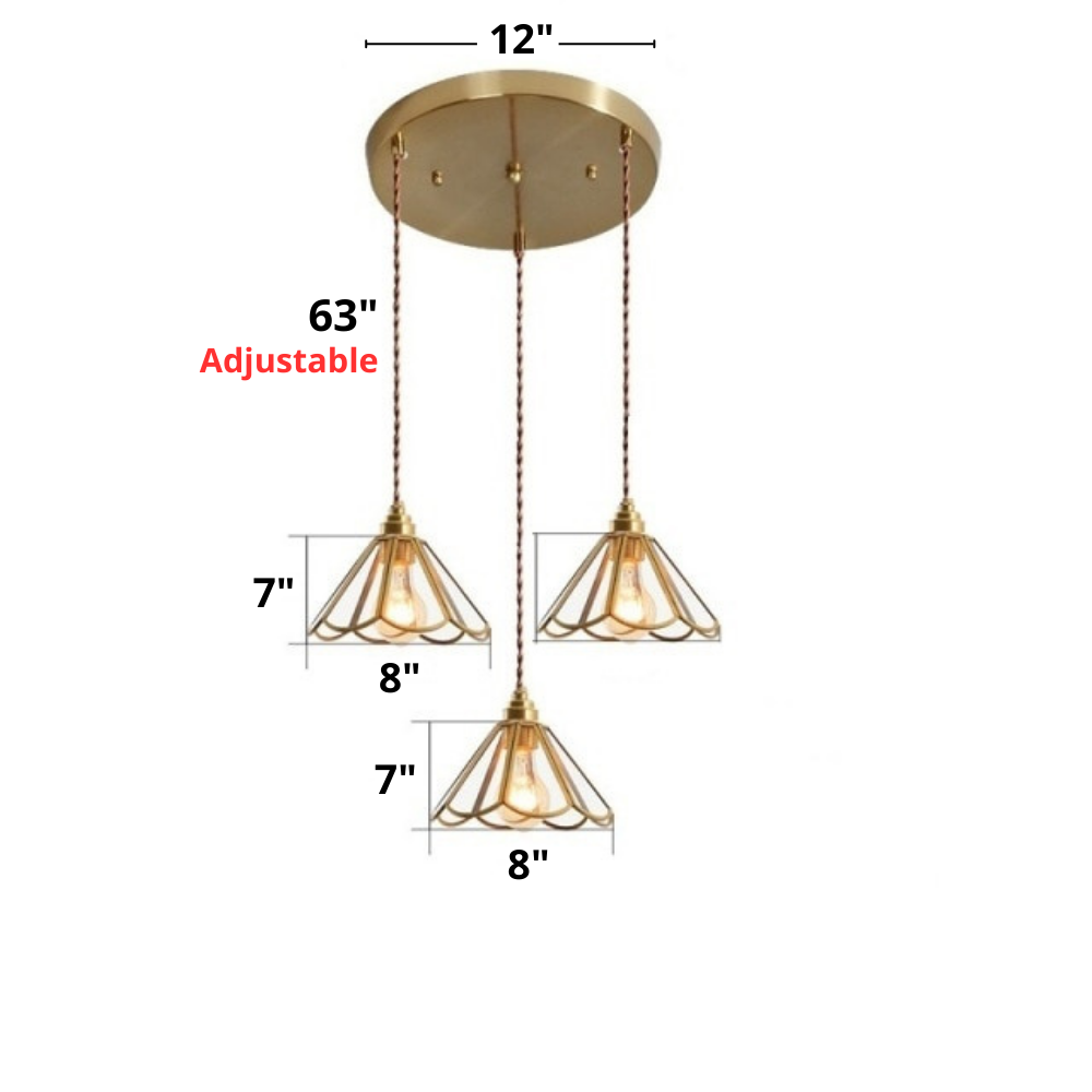 Suspensions vintage en vitrail