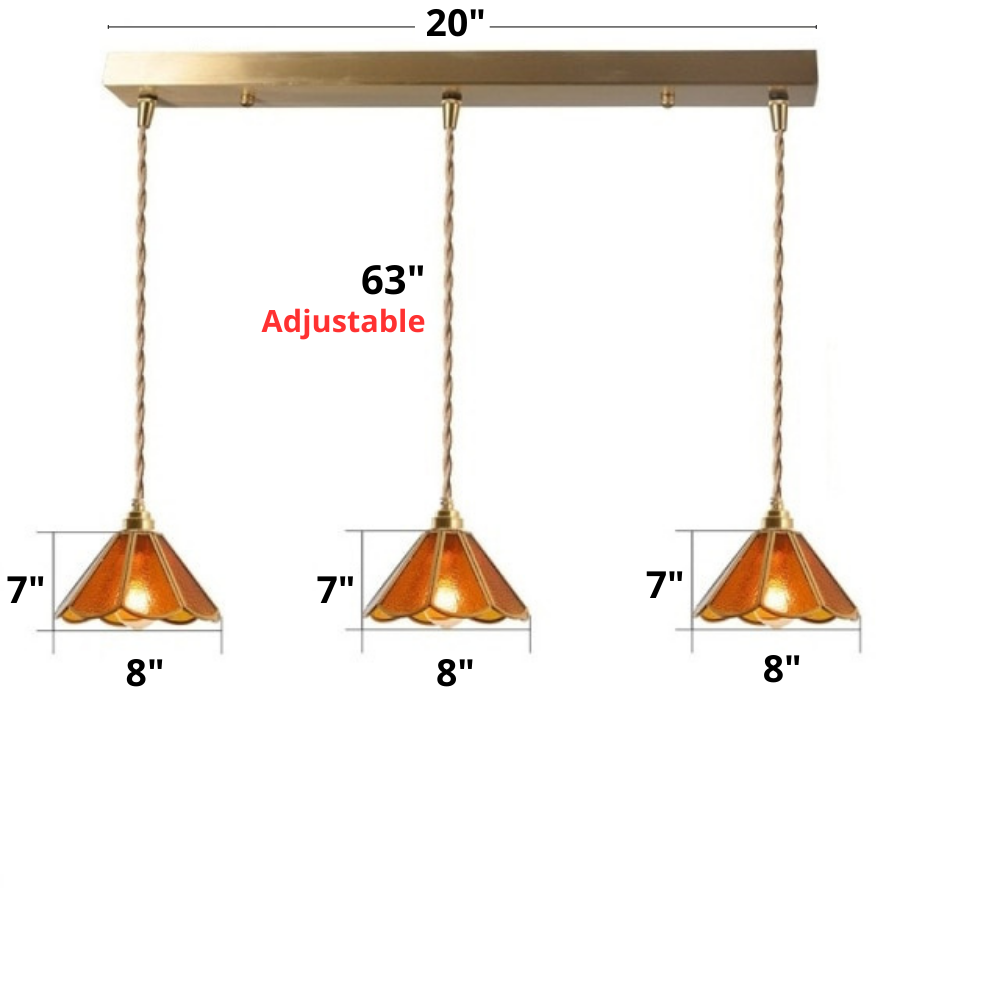 Suspensions vintage en vitrail