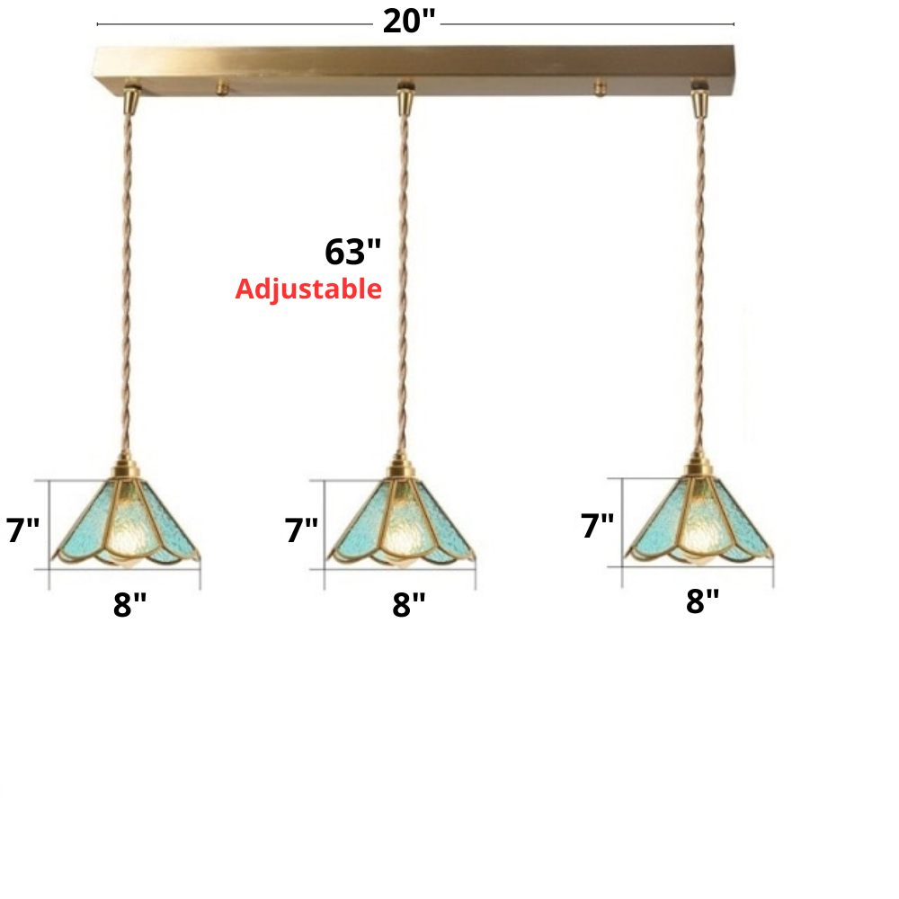Suspensions vintage en vitrail