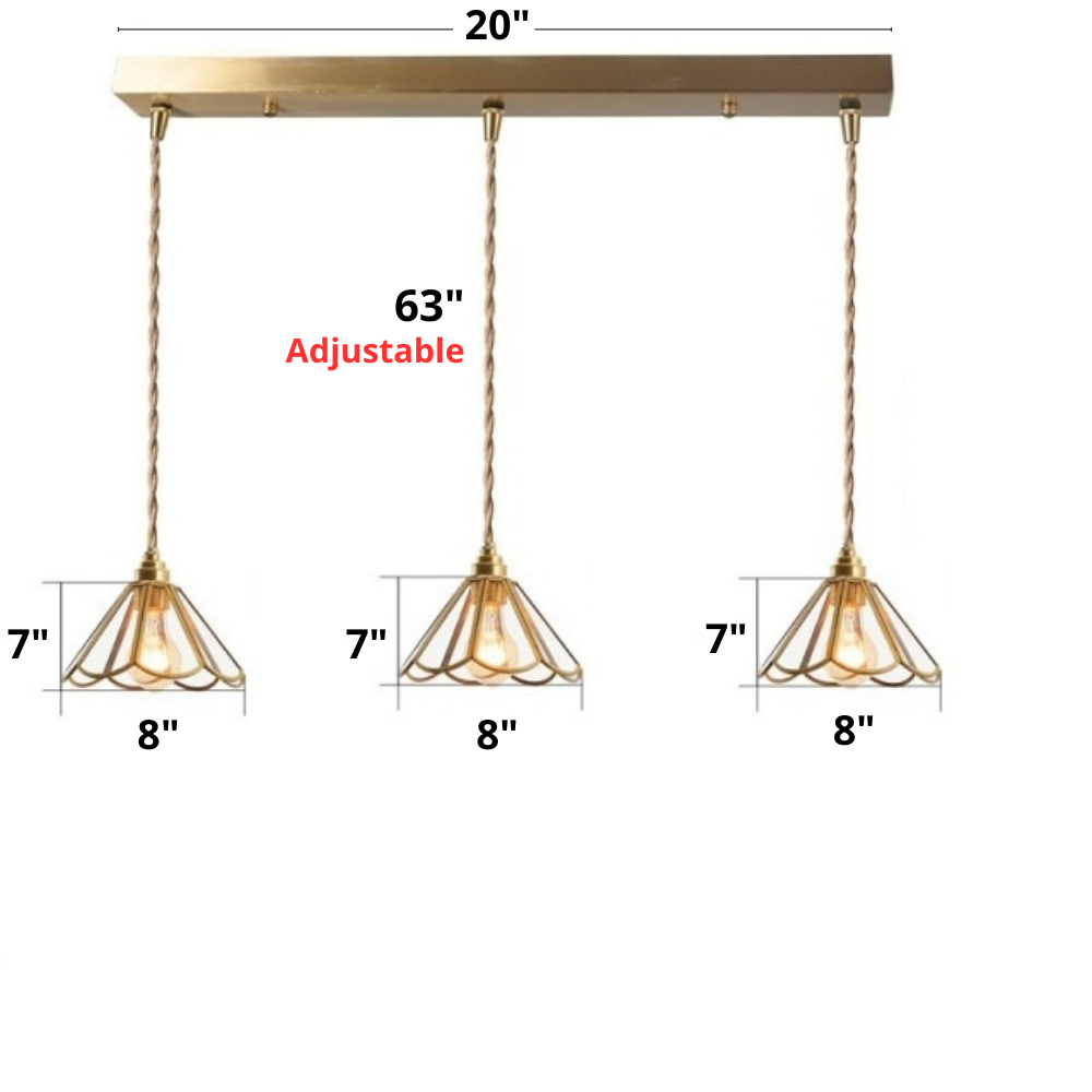 Suspensions vintage en vitrail