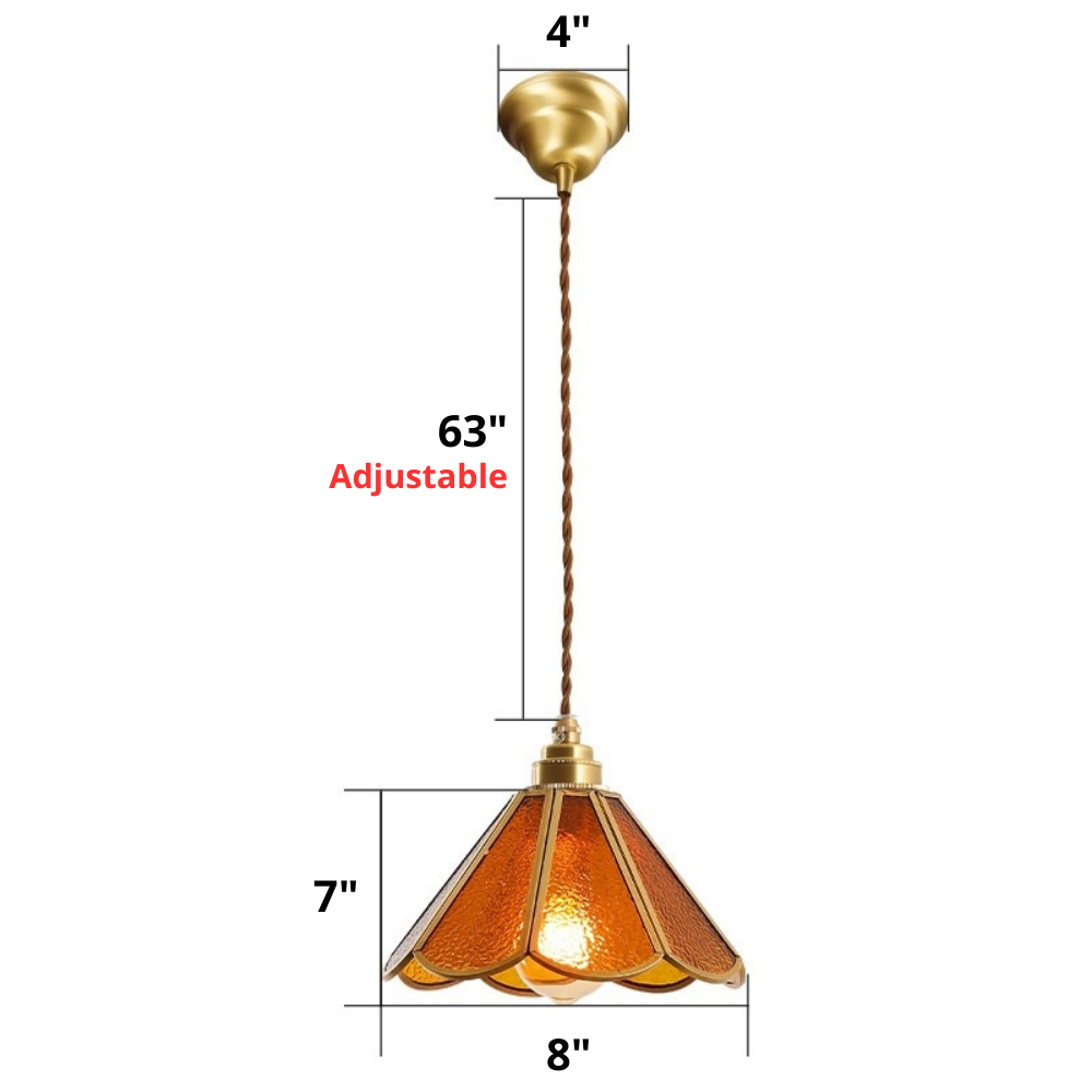 Suspensions vintage en vitrail