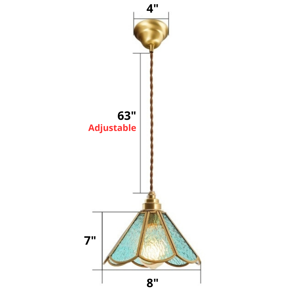 Suspensions vintage en vitrail