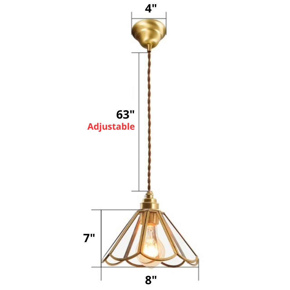 Suspensions vintage en vitrail