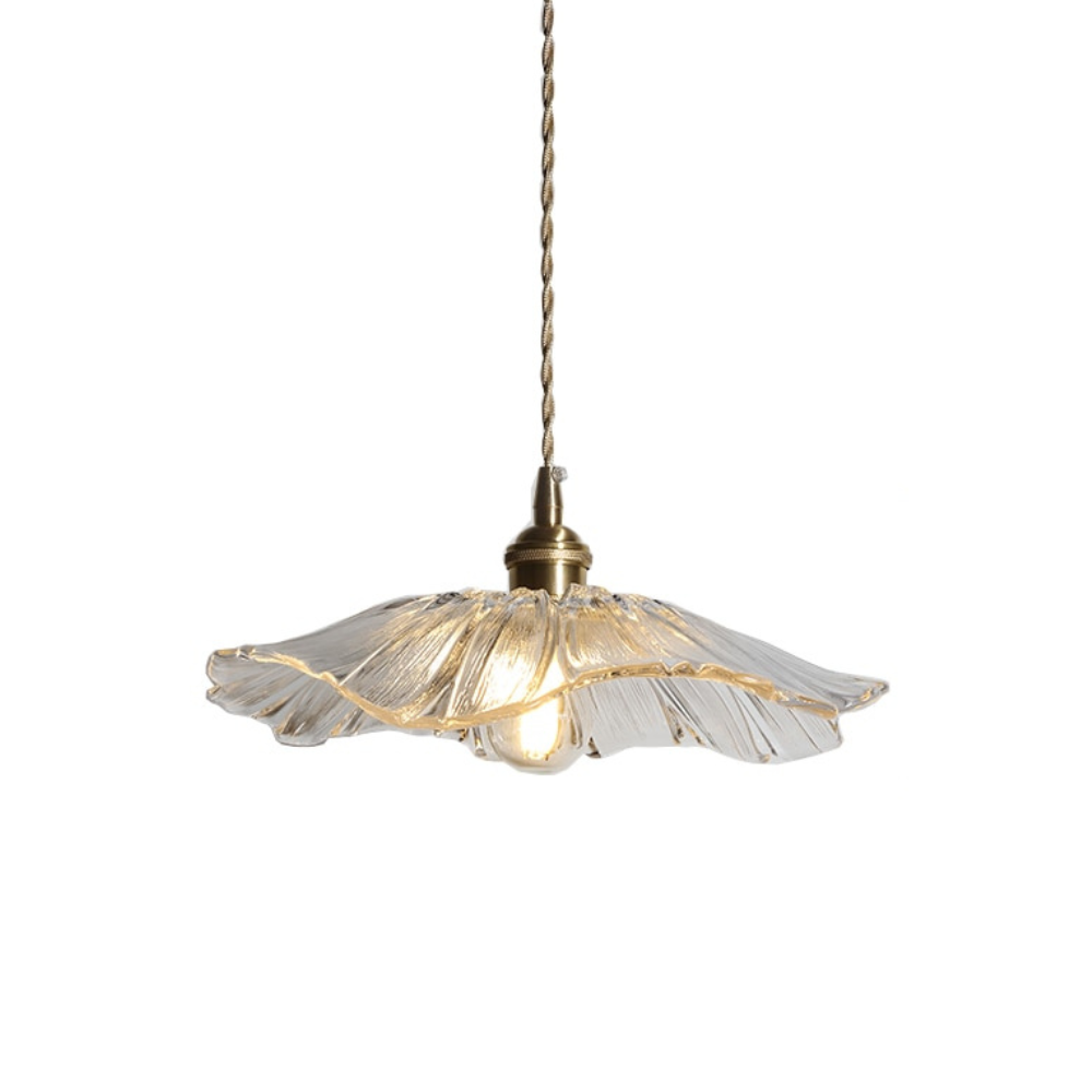 clear glass lilac flower design pendant light
